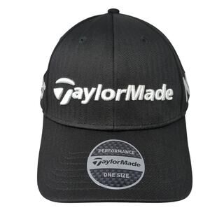 TaylorMade Strapback Hat Black One Size Adjustable Performance W/Tags